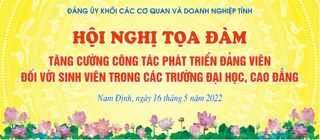 ọa đàm “Tăng cường công tác phát triển đảng viên đối với sinh viên trong các trường đại học, cao đẳng” do Đảng ủy Khối các cơ quan và doanh nghiệp tỉnh Nam Định tổ chức tại Uneti