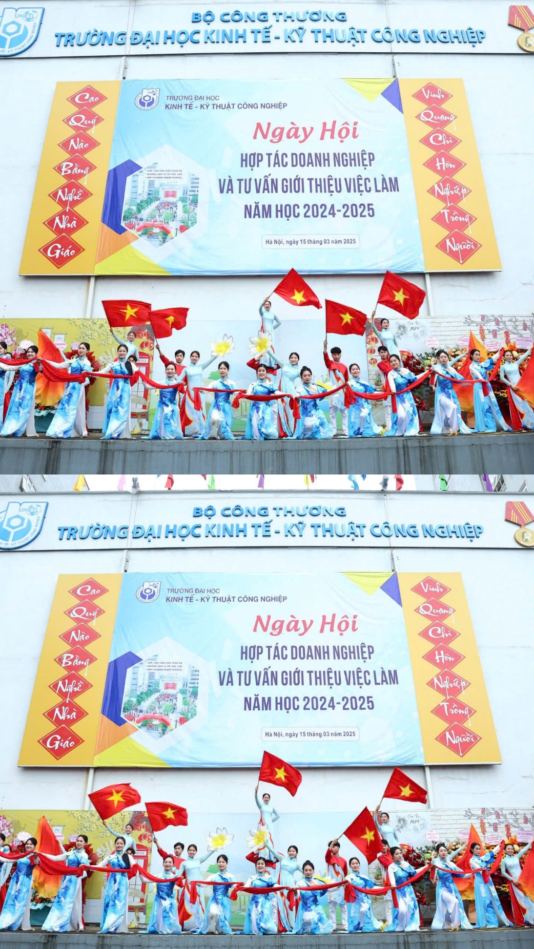 A group of people holding flags AI-generated content may be incorrect.