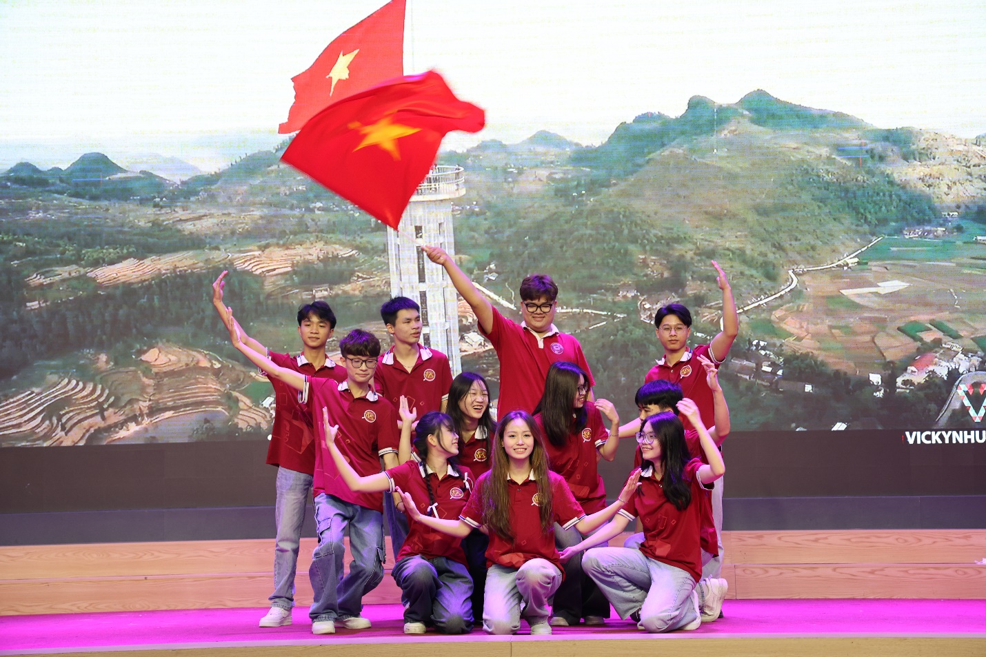 A group of people posing for a photo AI-generated content may be incorrect.