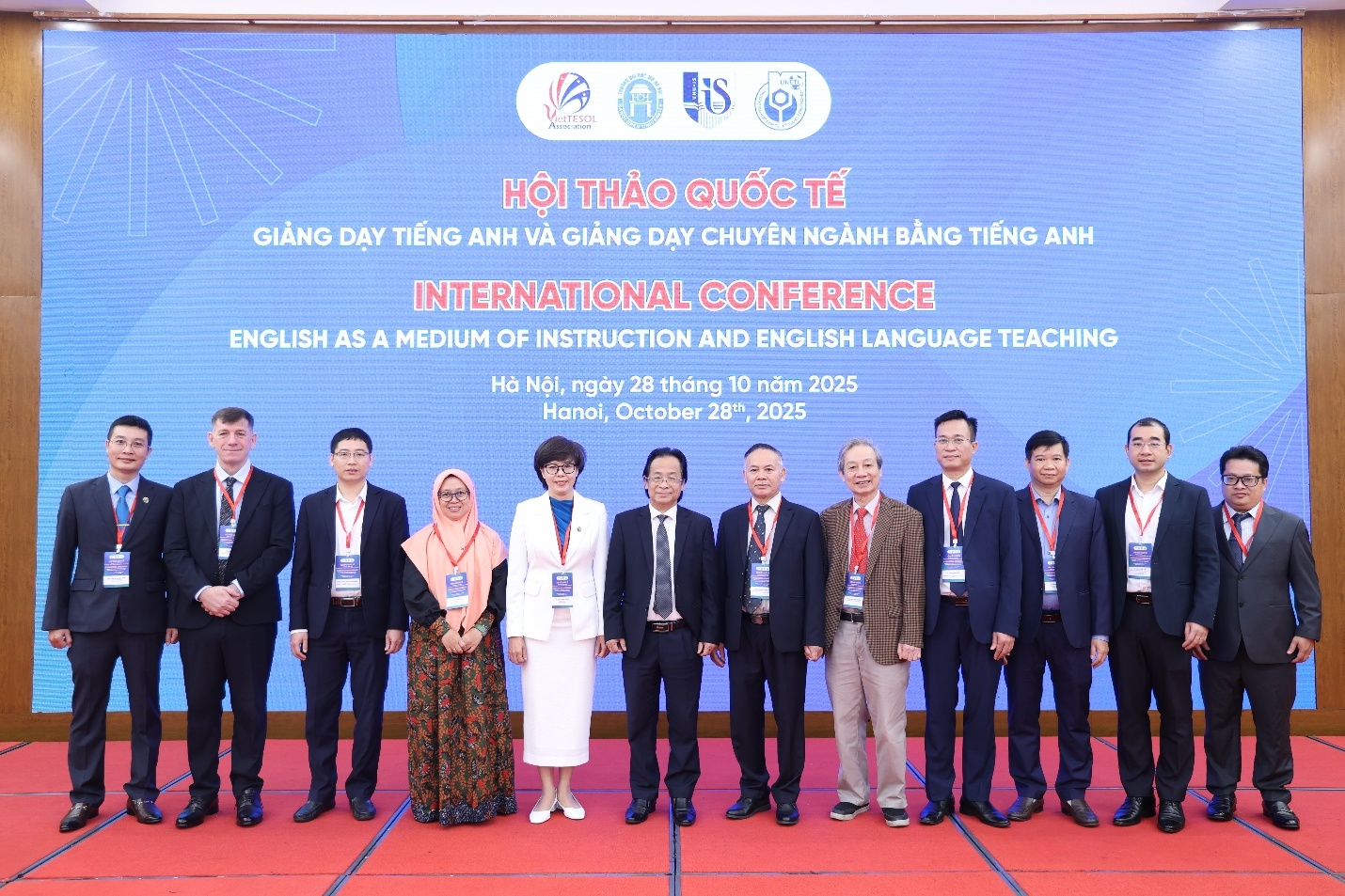 A group of people standing on a stage AI-generated content may be incorrect.